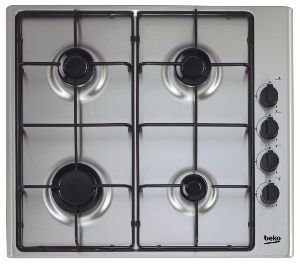 Koken Kookplaat Beko gas HIZG64120SX Koken Kookplaat Beko gas HIZG64120SX