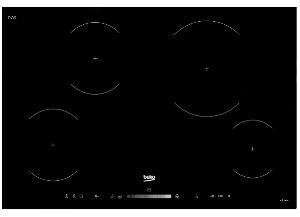 Koken Kookplaat Beko inductie HII84501HT Koken Kookplaat Beko inductie HII84501HT